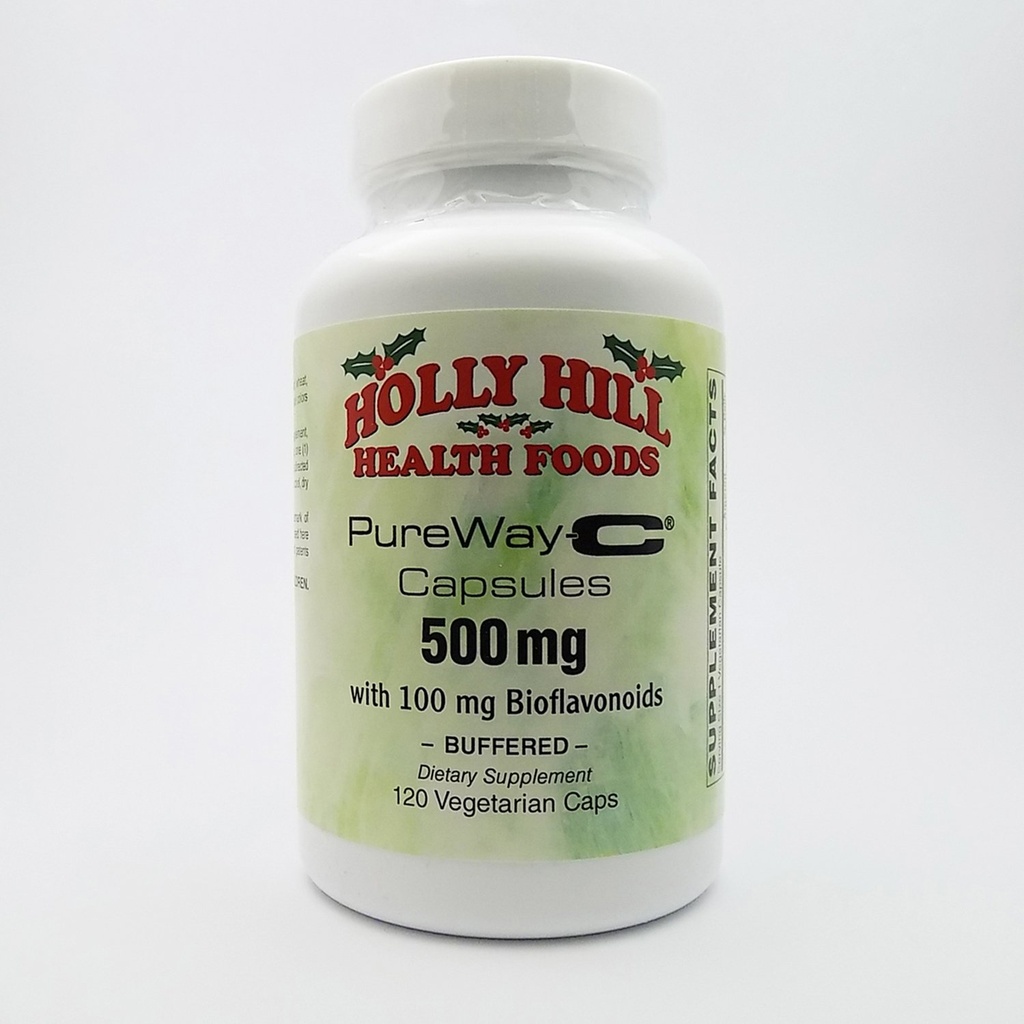 Holly Hill Health Foods, PureWay- C 500 MG z 100 MG Bioflavonoids, Buformed, 120 Kapsułki wegetariańskie