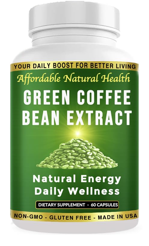 Heaven 's Gate Green Coffee Bean Extract, 100% Pure Green Coffee Bean Kapsułki, 50% Kwas chlorogenowy, 10 000 mg, 60 Kapsułek, 2 Supply Month, Non-GMO i Gluten Free, Tradycyjny suplement ziołowy