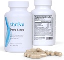 Thrive Good Deep Sleep - Suplement do snu z karbonatem wapnia, Witamina B6, Magnez - Formuła pomocy snu z Melatonin, L- Tryptofan, 5- HTP, Inozytol, Ekstrakty roślin naturalnych - 60 Kapsułki wegetariańskie
