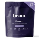 Beam Dream Sleep Powder, L- Theanine, Apigenin, Reishi i Magnezu, Strona trzecia Tested Natural Sen Pomoc i suplement do snu dla głębokiego snu, Relaks i Recovery, Natural Sleep Support, 22 Służenia