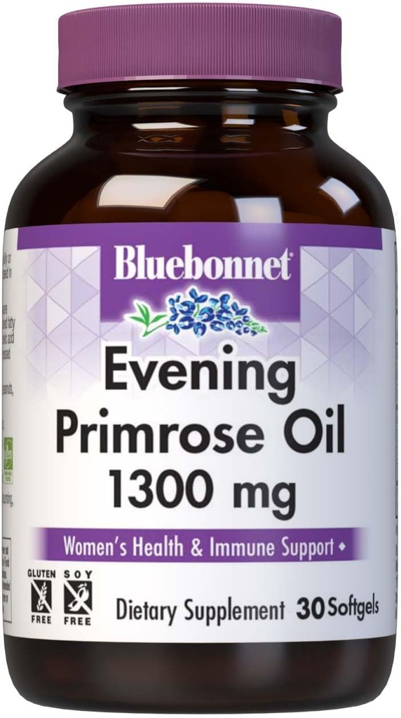 BlueBonnet Wieczór Primrose Oil Softgels, 1300 mg, 30 Count