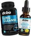 Lung Cleanse Supplement Supplement Pigułki i krople - Organic Respiral Health Drops Supplements Herbal Lung Cleanse, Mullein - Detox ziołowy dla płuc & Bronchial Mucus Health Mullein