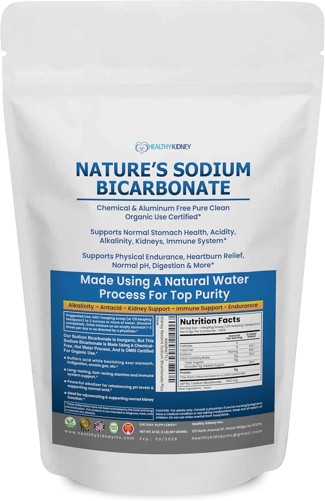 Natural 's Sodu dwuwęglan Organic Use Aluminium Free Baking Soda. No Chemical Pure Baking Soda Powder for Health & Wellness. Dwuwęglan sodu 2 lb