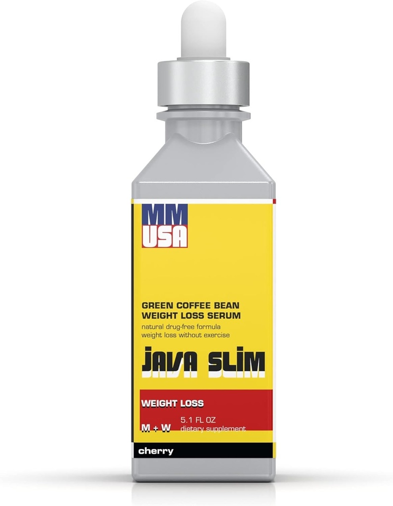 MMUSA Java Slim Pre- Workout Serum: Szybka utrata wagi i przyspieszenie metabolizmu. Burn Fat, Cofeline Energy Boost, Green Coffee Extract & L- Carnitine. Supress Appetite. Cherry, 5.1 Fl. Oz