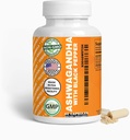 Generic Organic Ashwagandha & Black Pepper Kapsułki, 1300mg & 10mg, 60 Count, Zwiększyć odporność & nastroje naturalnie