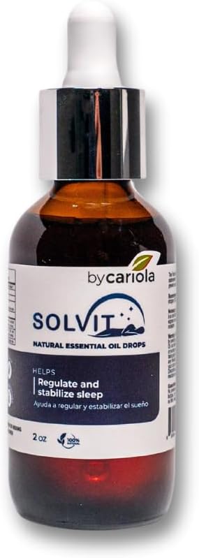 Solvit - Promotes Restful Sleep and Peaceful Nights - Relax and Calm Mind - Melatonin - Kwiat Pasji - Valerian Root - Rumianek - Oil Drops 2 oz