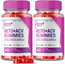 Rize laboratoria - Lato Keto + ACV Gummies - Lato Gummes utraty wagi - Dieta tłuszczu brzusznego, Wegan Advanced Formula (120 Gummies)