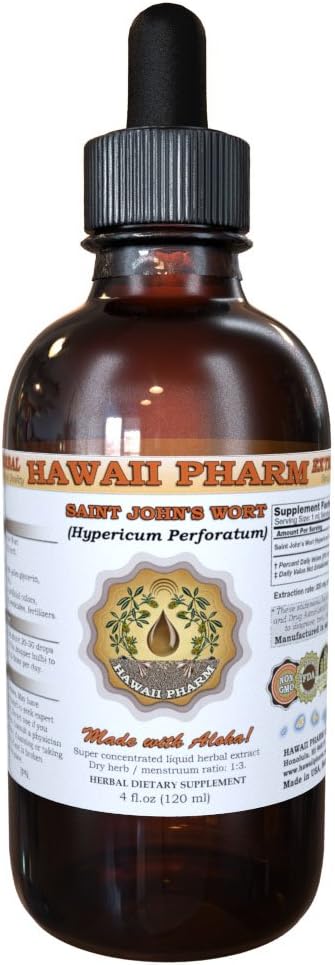 Hawaii Pharm Saint John 's ort (Hypericum Perforatum) Liquid Extract Tincture 4 Oz (120ml)