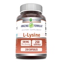 Amazing Supples L- Lysine 500 Mg Acid Supplement Equipment 124; Capsules Equipment 124; Non-GMO Equipment 124; Gluten- Free Equipment 124; Made in USA (1 Pack Equipment 124; 250 Count)