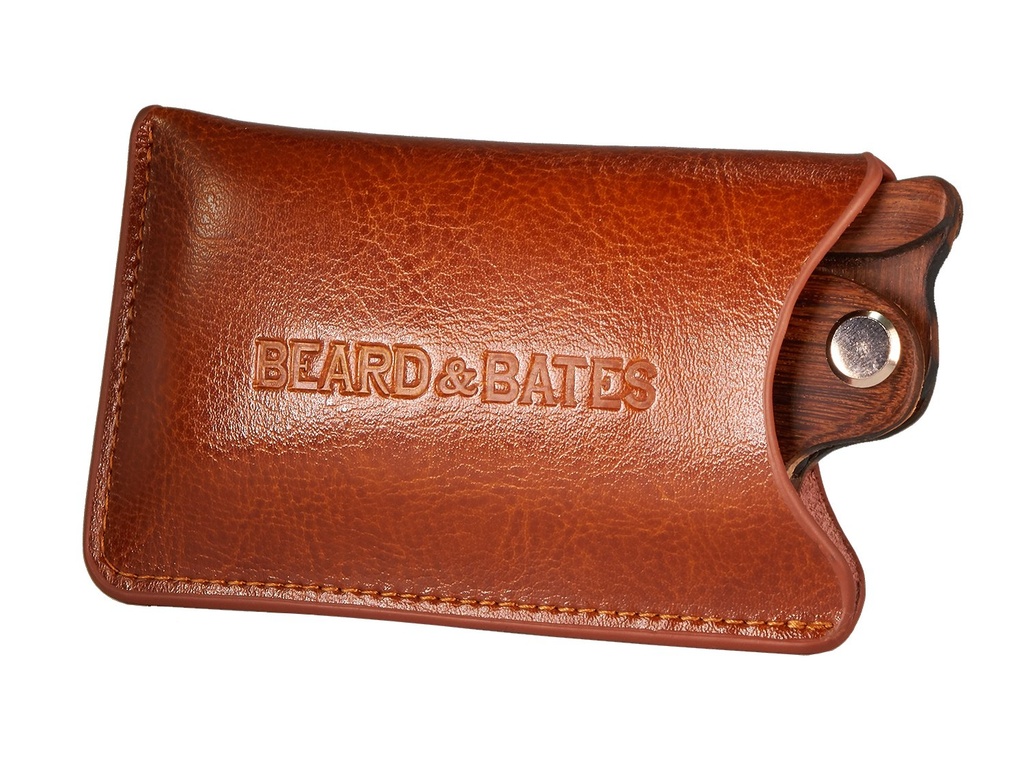 Beard & Bates Oryginalna skóra Pouch - Dla Sandalwood Switchblade 124; Akcesoria ochronne dla grzebienia drewnianego (TYLKO POUCH!!)