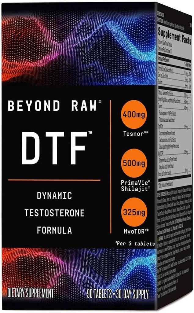 Poza Raw DTF, Dynamiczna formuła testosteronu, Non-Stimulant, 90 Count