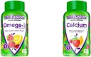 Witafuzja Omega-3 Gummy Witaminy, Berry Lemonade Flavored, Heart Health Witaminy (1) i Chewable Wapnia Gummy Witaminy dla wsparcia kości i zębów, Owoce i śmietanka