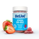 Żywe Gummeje Witaminy D3 z B12 Witaminy - 60 Ct I Gummeje wsparcia immunologicznego z Wegańską Witaminą B12 & D3, Zapewnia Zwiększoną wytrzymałość kości i mięśni, Hearthand Health and Energy - Strawberry Flavor