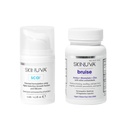 Skinuva ® Scar (0, 5 oz) & Bruise (14 kapsułek) - Zaawansowany Krem silikonowy z czynnikami wzrostu i Homeopatic Bruise Remedy z Arnica, Bromelain & Zinc