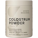 Sports Research ® Bovine Colostrum Powder - Łatwy do wymieszania, Single Influent Superfood - Immunitet Support & Gut Health w / IgG Przeciwciała - U.S. Sourced · Non-GMO · Gluten Free - 75 Sług (Unflavored)