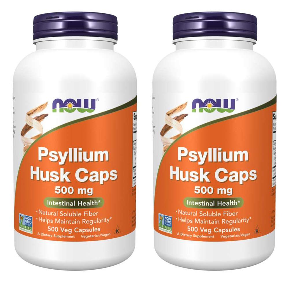 Teraz żywność Pyllium Husk 500 mg, 500 kapsułki (2 opakowania)