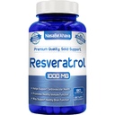Resveratrol 1000mg kapsułki 124; Vegan Friendly Resveratrol Supplement from Easy Absorption Antioksydant Japanese Knotweed for Skin Heart and Brain Support British 124; Made in US cGMP Facility (90 Day Supply)