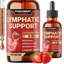 9in1 Odcieki limfatyczne Suplement do kropli - Echinacea indi124; Elderberry indicate 124; Dandelion indicate 124; Rosehip indicated 124; Cleavers indicated 124; Calendula indicate 124; Burdock - Lymph System Liquid Extract - Immune, Cleansing - 2 Fl Oz - 60 Dni