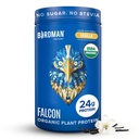 BIRDMAN Falcon Organic Vegan Białko w proszku Vanilla, 24 g Białko, Cukier wolny, Probiotyki, Niskie węglowodory, Keto Friendly, Bezmleczny, Laktoza wolna, Nie serwatka, Proszek z białka grochu na bazie roślin - 18 Służenie