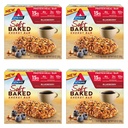 Atkins Blueberry Flavored miękkie pieczone batoniki energetyczne, wysokiej zawartości białka Snack Bar, niski cukier, wysokiej fiber przekąski, Przekąski białka, 4 opakowania (4 bary każdy)