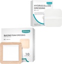 Dimora Hydrocoloid Wound Dressing10 Pack 0,3mm + Silikon Foam Dressing z przylegającym do granic 6 "x6" 10 Pack
