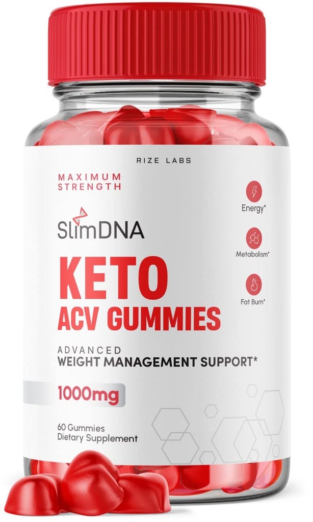 Rize laboratoria - SlimDNA Keto Gummies 1000mg, Advanced Weight Loss Supplement, All- Natural Keto Plus ACV Supplement (60 Gummies)