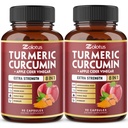 2 opakowania 90 Kukurydza Turkuminowa + Jabłko Cynder Kapsułki, 6 Miesiące dostaw z Ashwagandha, Ginger, 95% Znormalizowane kurkuminoidy, Joint & Wchłanianie Wsparcie