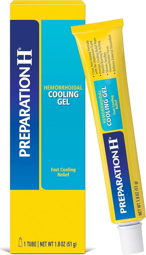 Przygotowanie H Żel do chłodzenia hemoroidów z Aloe do szybkiej redukcji dyskomfortu - 1.8 Oz Tube