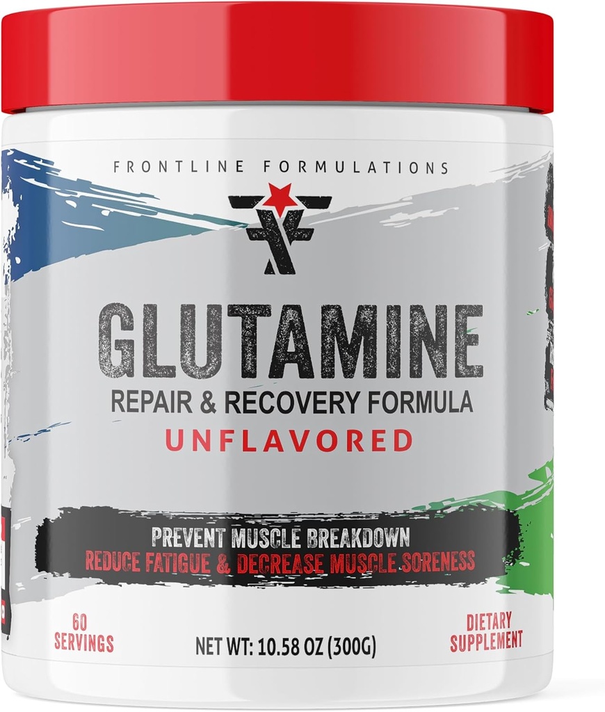 Glutamina, Unflavored, Essentials, Harder pociągu, Recover szybciej, Zwiększenie wytrzymałości, Veteren Owned and Operated (60 Służenie, Glutamina)