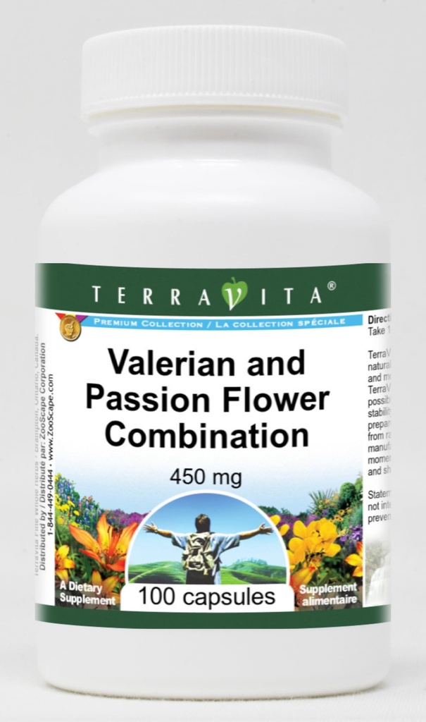 Walerian i Passion Flower Combination - 450 mg (100 kapsułek, ZIN: 513631)