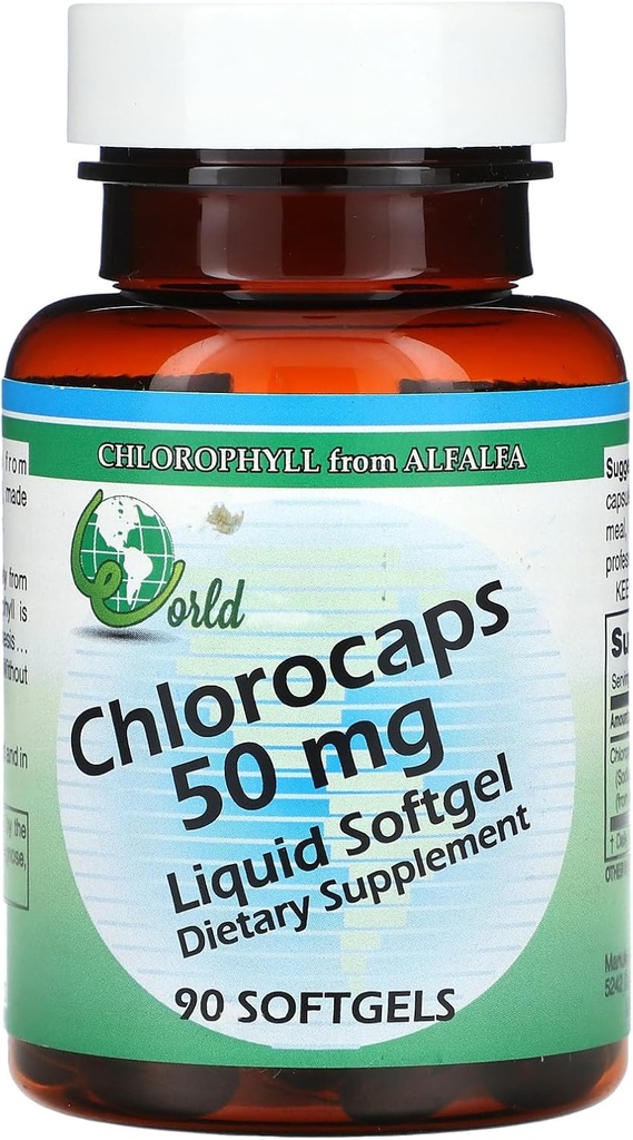 Światowe chlorokapy organiczne - 50 mg - 90 Softgels