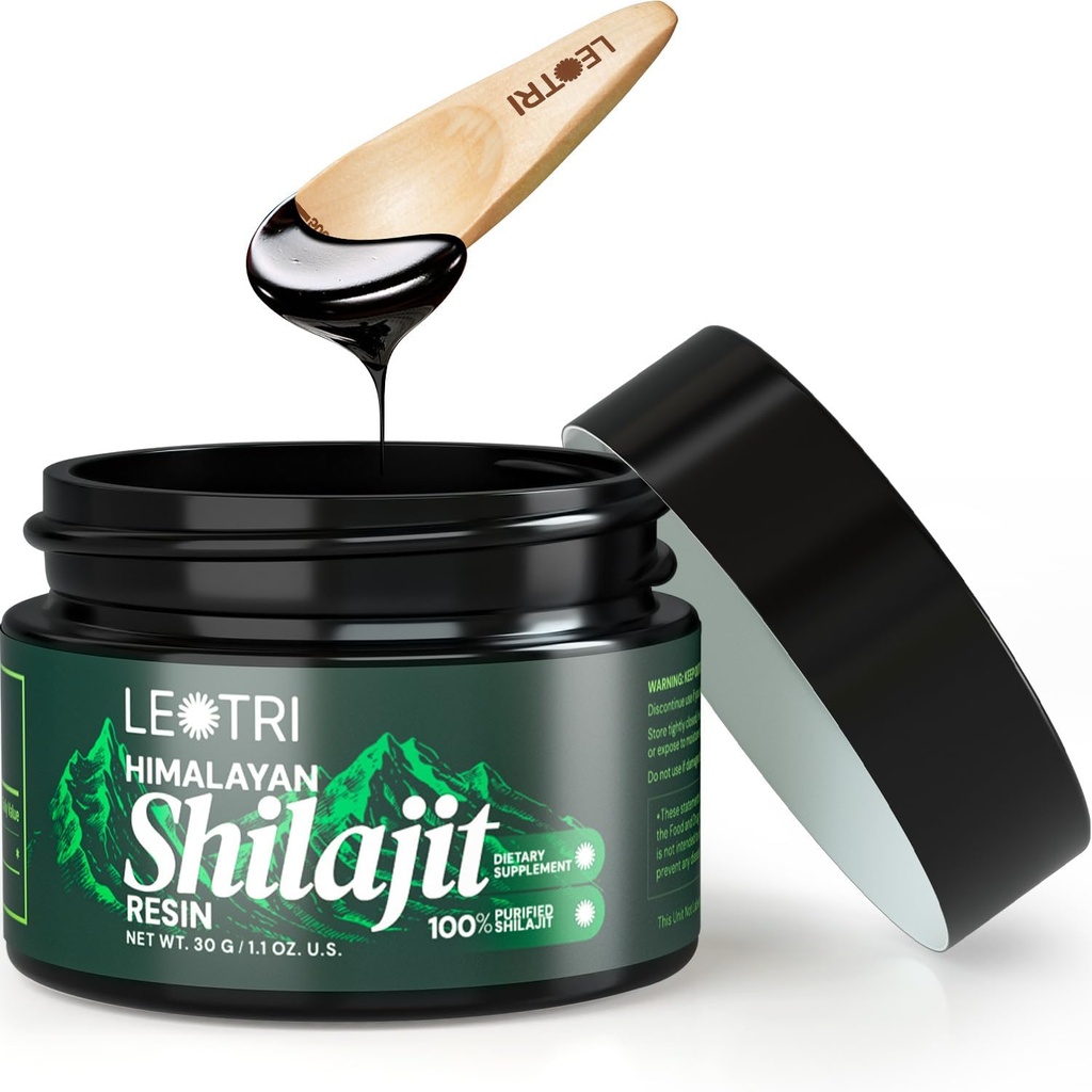 Shilajit Resin Pure Himalayan Organic: Autentyczny kwas Fulvic z śladami minerałów - Natural Himalayans Shilajit Resin for Men and Women 's Energy Immune Support (Blakish- Brown)