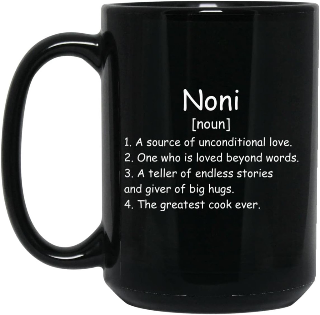 Noni Noun Coffee Mug (Czarny) - Noni Definition Mug - Prezent dla Noni - Prezenty urodzinowe dla Noni - Noni prezenty - prezenty dla matek - prezenty świąteczne 15oz