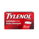 Tylenol Dodatkowa siła Ból Ulgi Pigułki, Acetaminofen 500 mg Kapulety, Ból Reliever i Gorączka Reducer Medycyna na ból głowy, Ból pleców, Żołądek i Mniejsze zapalenie stawów, 100 Liczenie butelek
