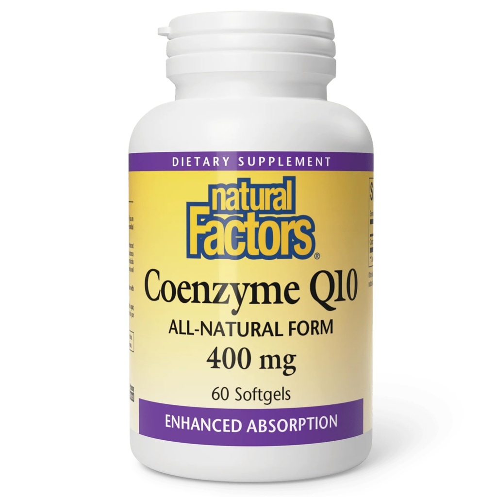 Naturalne czynniki koenzym Q10 - Suplement do wsparcia przeciwutleniaczy wspomaga produkcję energii komórkowej - Lepsza absorpcja Pomaga Zdrowe Serce Funkcje - 400 mg, 60 Softgels (60 Służenie)