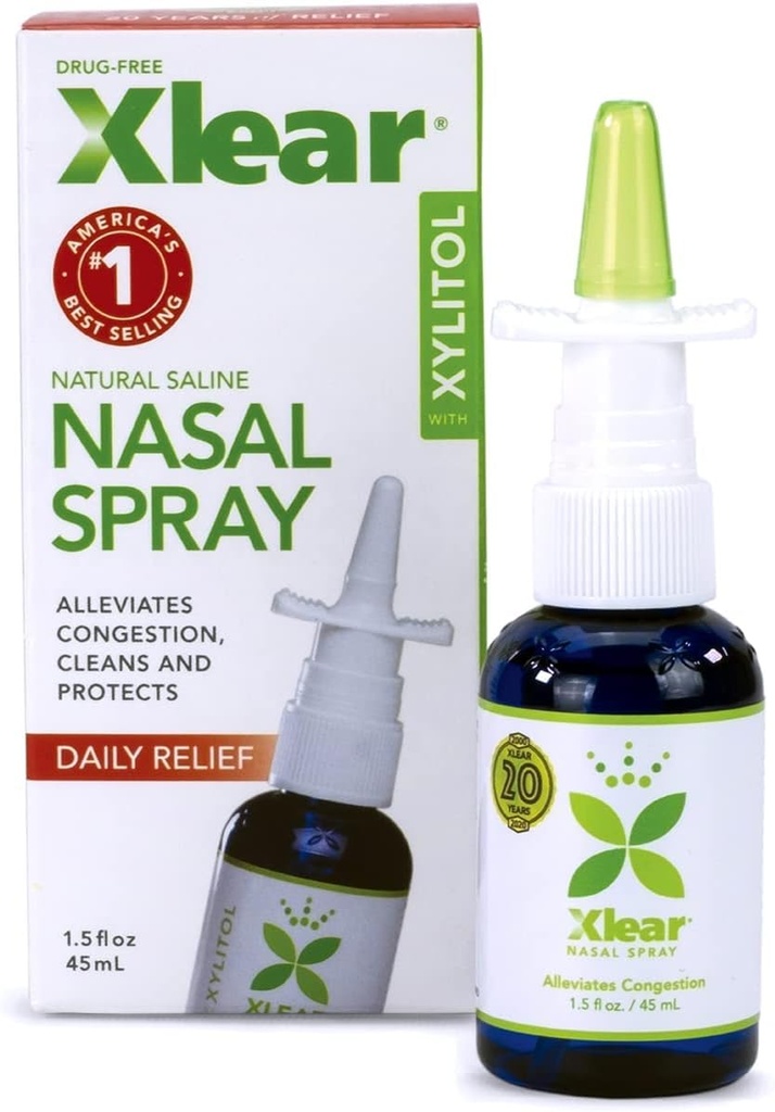 Xlear Natural Nasal Spray z Xylitol, 1,5 fl oz (Opakowanie po 3)