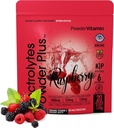 PowderWitamina Electrolytes Proszek Plus (20 Servings) Malina Electrolyte Proszek Zero Calorie Keto, 0 Cukier, Nie Maltodekstryna, 1000mg potasu, 120mg wapnia, 120mg magnezu, Pink Himalayan Sól