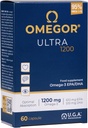OMEGOR Omega 3 Fish Oil 1200mg Ultra - 610mg EPA i 510 DHA Omega3 IFOS Certified - Wysoka dostępność biologiczna i brak posmaku (60 kapeluszy)