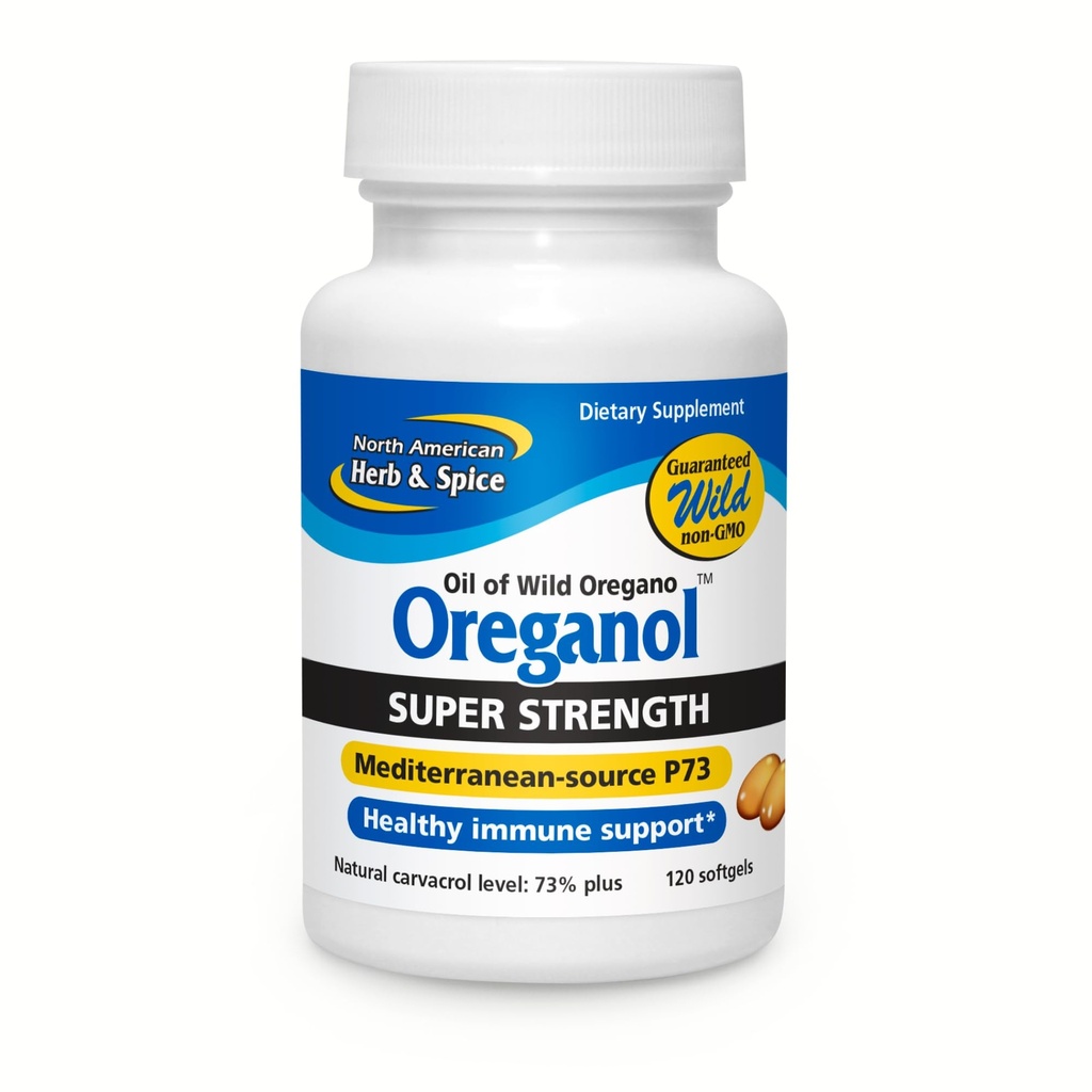 PÓŁNOCNY AMERYKAN HERB & SPICE Super Siła Oreganol P73, 120 Softgels - Wsparcie systemu immunologicznego - Wegański Przyjazny Dziki Oregano - Nie-GMO - 120 Służenie