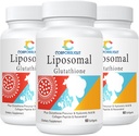 Liposomal Glutathione Softgels, Zwiększona absorpcja - Liposomal Delivery, Aktywna postać L- Glutathione, Komórkowe, Immune Function & Liver Detox, Bogaty w formuła przeciwutleniacza, Gluten Free, 180 Softgels