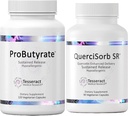 Tesseract Gut & Immune Support Bundle - ProButyrate 600mg & QuerciSorb SR Quercetin 400mg, 120 + 90 Kapsułki, przewodu pokarmowego i immunologicznego Zdrowie, Hipoalergiczne