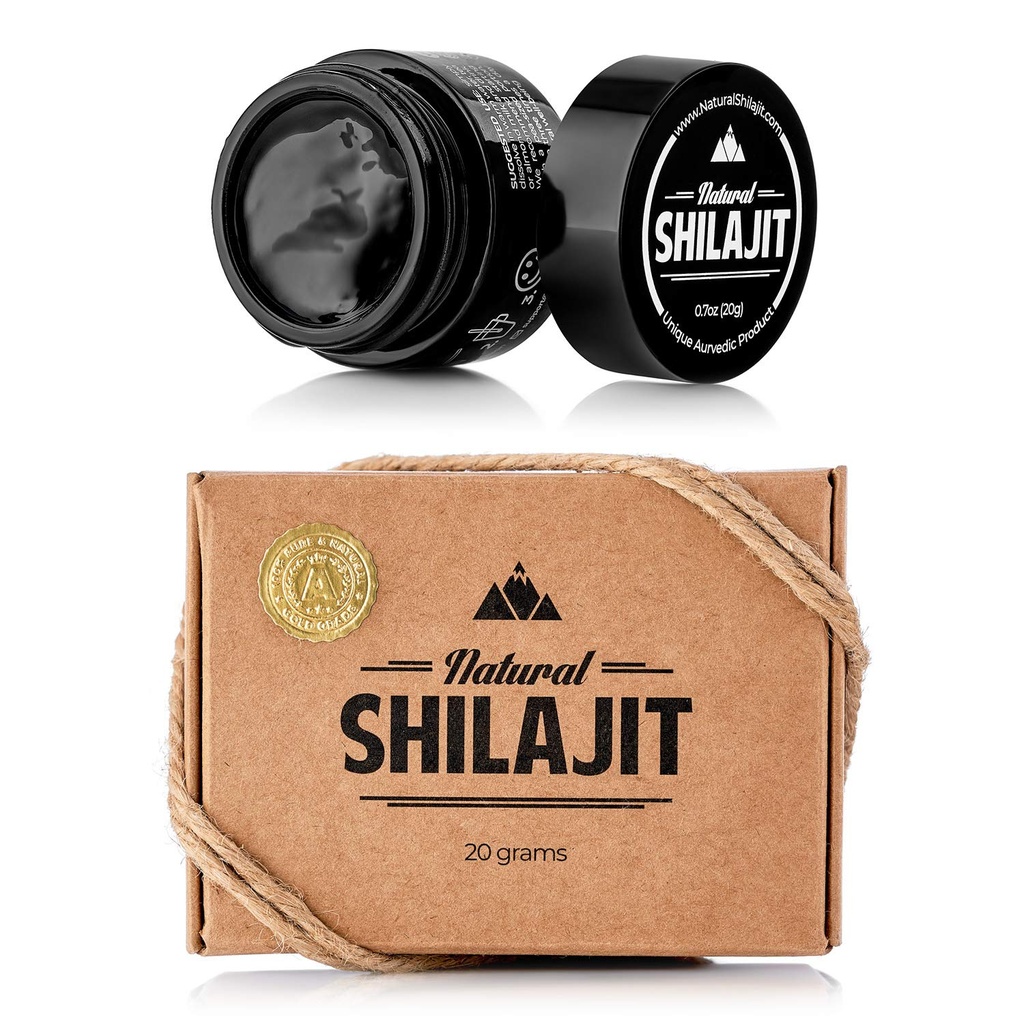 NATURAL SHILAJIT Resin - Shilajit dla mężczyzn i kobiet z Fulvic Acid & Trace Minerals, Składniki odżywcze roślin dla energii, Wsparcie immunologiczne i Vitality Resin