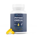 Physio Omega 2400mg Fish Oil with Omega 3 Fatty Acid Supplement - Heart & Brain Health Supplements for Adult - Non-GMO, Burless, Light Citrus Flavor, Sustainable Sourced - 60 Softgels, 30-Day Supply