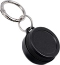 Metal Cariling Case - Przenośne codziennie Travel Keychain Pill Holder wodoodporny, Mały pojemnik na zatyczki do uszu, Pigułki, Monety kompatybilne z pętlą, Eargasm & Vibes, Compact Mini Purse Pill Case Box (czarny)
