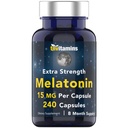 Tnwitaminy Melatonina 15 MG Per kapsułki (240 kapsułek) 124; All- Naturalne leki nasenne dla dorosłych 124; Dodatkowa siła Melatonina 124; Nocna pomoc usypiająca 124; Naturalny suplement wsparcia snu