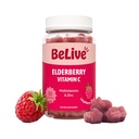 BeLive Gummies Elderberry z cynku i witaminy C, D, A, E, B12- 50 Ct I Suplement immunologiczny dla zdrowych kości i zębów, Wegan, Keto & Non-GMO - Malina Flavor