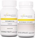 Zintegrowany zestaw terapeutyczny z buforowaną witaminą C 1000 mg, 60 Kapsułek i witaminą D3 125 µg, 90 Chewables - buforowana witamina C dla wsparcia przeciwutleniającego * - Witamina D3 do wsparcia zdrowia *