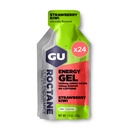 GU Energy Roctane Ultra Endurance Energy Gel, Vegan, Gluten- Free, Kosher i Dairy- Free On- The- Sports Nutrition for Running, Kolarstwo, Turystyka lub Narciarstwo, Truskawka Kiwi (24 Pakiety)