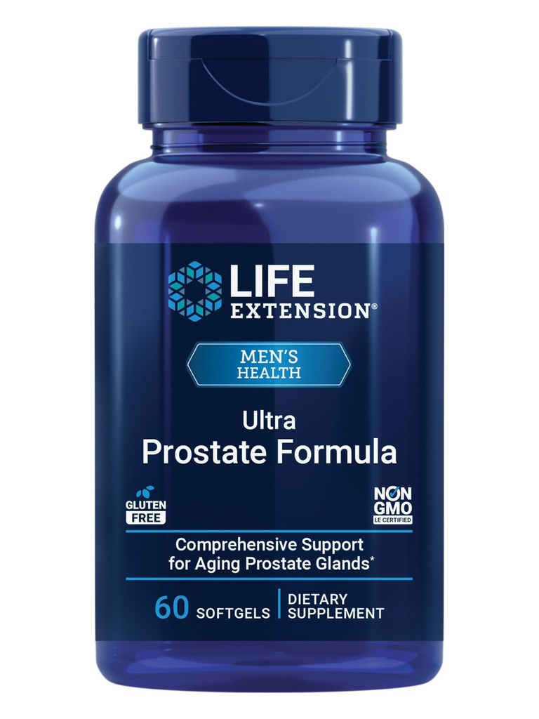 Life Extension Ultra Prostate Formula, Piła Palmetto dla mężczyzn, pygeum, żądlenie Nettle Root, likopen, Prostate Health, Moczenie Flow, PSA, Non-GMO, Gluten- Free, 60 softgels
