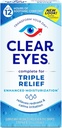 Czyste oczy Triple Action Relief Eye Drops 0.50 unce